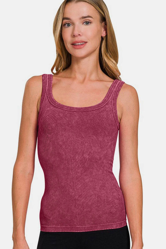 Zenana Ribbed Scoop Neck Tank - Shop Style & More | Fresh Looks, Everyday Deals & Free Shipping