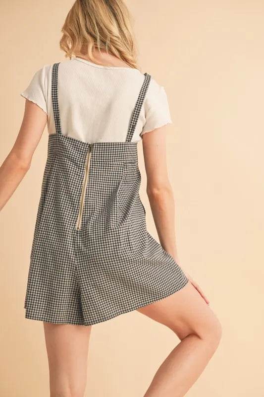 Aemi+Co Plaid Square Neck Romper - Shop Style & More | Fresh Looks, Everyday Deals & Free Shipping