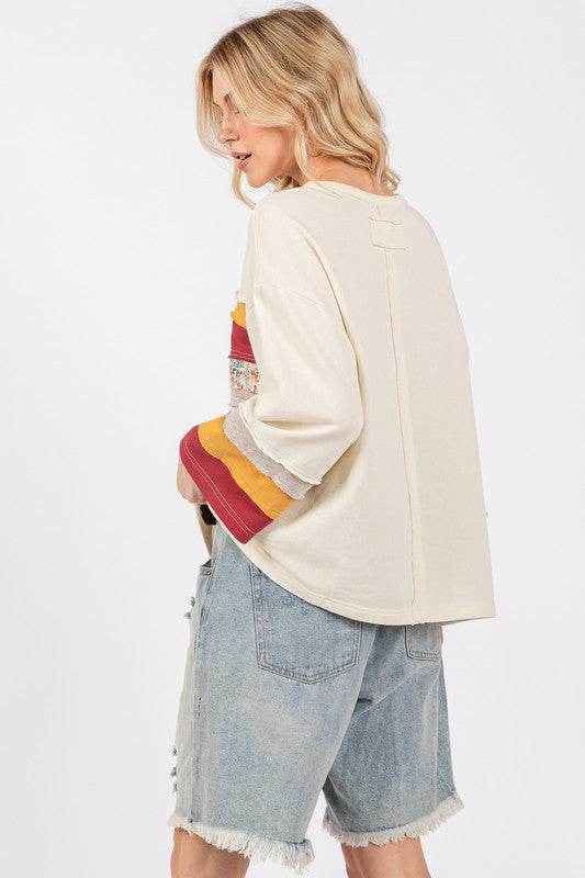 SAGE + FIG French Terry Color Block T-Shirt - Shop Style & More | Fresh Looks, Everyday Deals & Free Shipping