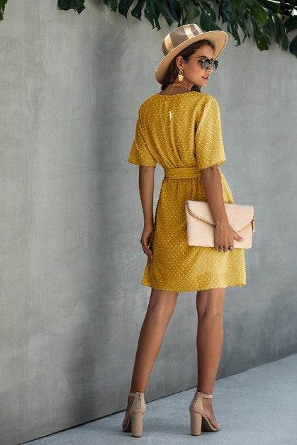 V Neck Ruffled Hem Wrap Dress - Shop Style & More | Fresh Looks, Everyday Deals & Free Shipping