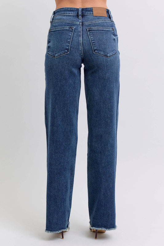 Judy Blue Full Size Raw Hem Mid Rise Jeans - Shop Style & More | Fresh Looks, Everyday Deals & Free Shipping