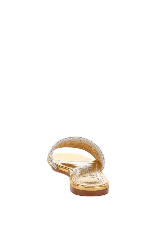 Chrisy Rhinestone Strap Slip On Flats - Shop Style & More | Fresh Looks, Everyday Deals & Free Shipping
