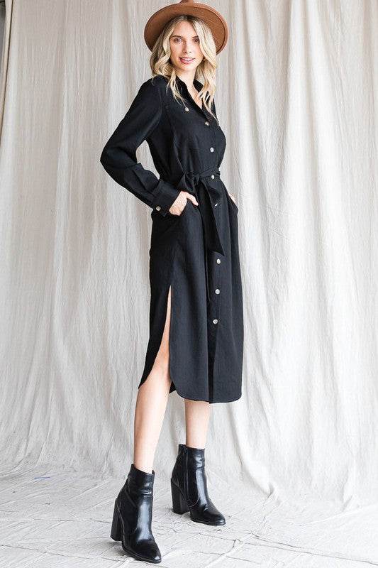 Button down shirt long dress PLUS 30-545P - Shop Style & More | Fresh Looks, Everyday Deals & Free Shipping