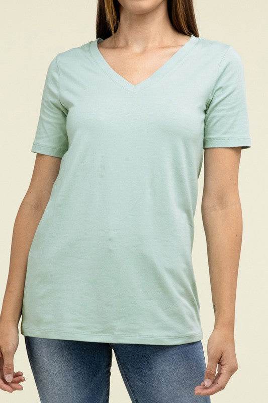 Cotton V-Neck Short Sleeve T-Shirts - Shop Style & More | Fresh Looks, Everyday Deals & Free Shipping