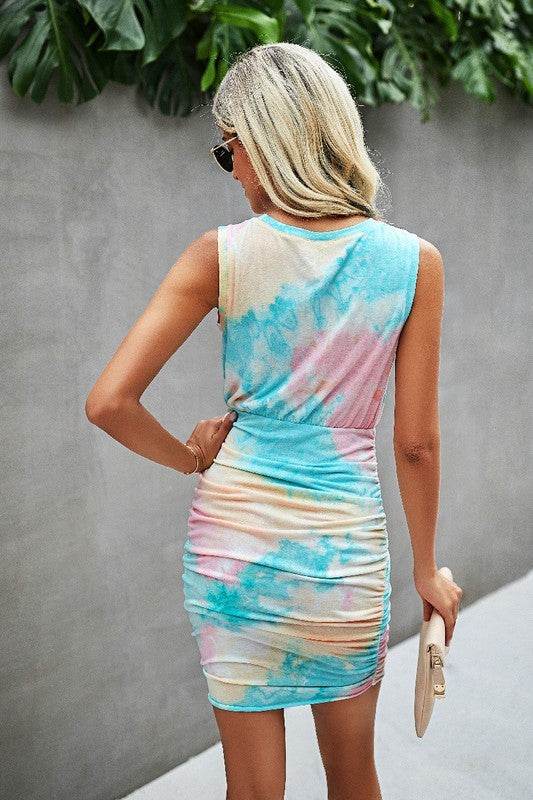 Crew Neck Tie Dye Sleeveless Dress - Shop Style & More | Fresh Looks, Everyday Deals & Free Shipping