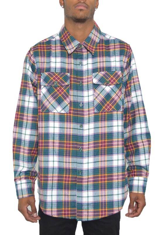 Regular Fit Checker Plaid Flannel Long Sleeve - Shop Style & More | Fresh Looks, Everyday Deals & Free Shipping