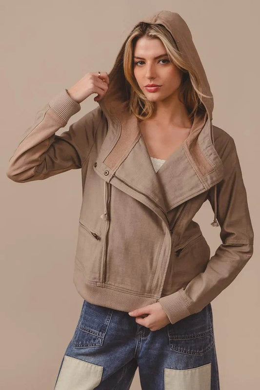 BiBi Textured Woven Rider Jacket - Shop Style & More | Fresh Looks, Everyday Deals & Free Shipping