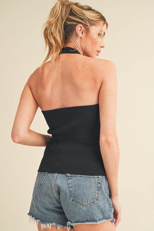 Aemi + Co Ribbed Halter Neck Cami - Shop Style & More | Fresh Looks, Everyday Deals & Free Shipping