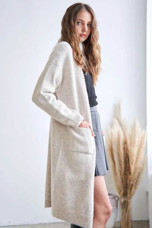ADORA 2tone Sweater Open Cardigan - Shop Style & More | Fresh Looks, Everyday Deals & Free Shipping