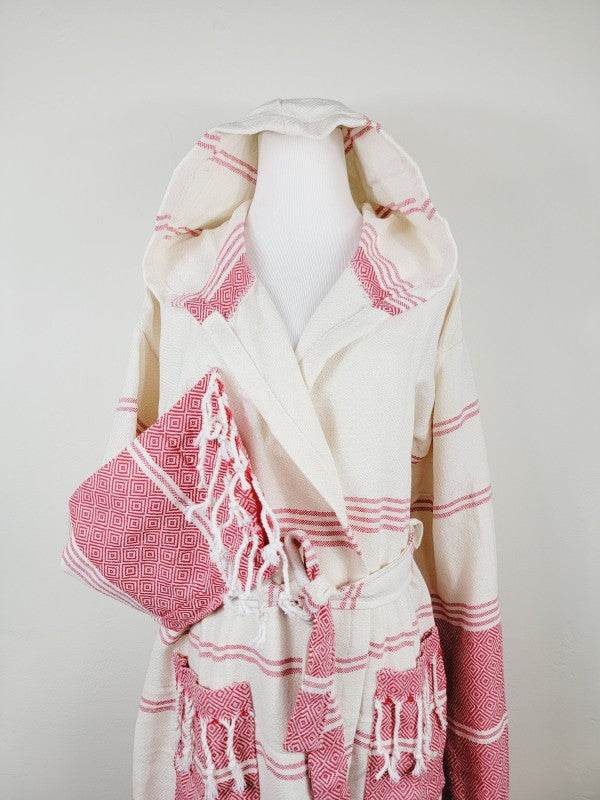 Unisex Robe, Beach or spa Robe with pockets - Red - Shop Style & More | Fresh Looks, Everyday Deals & Free Shipping