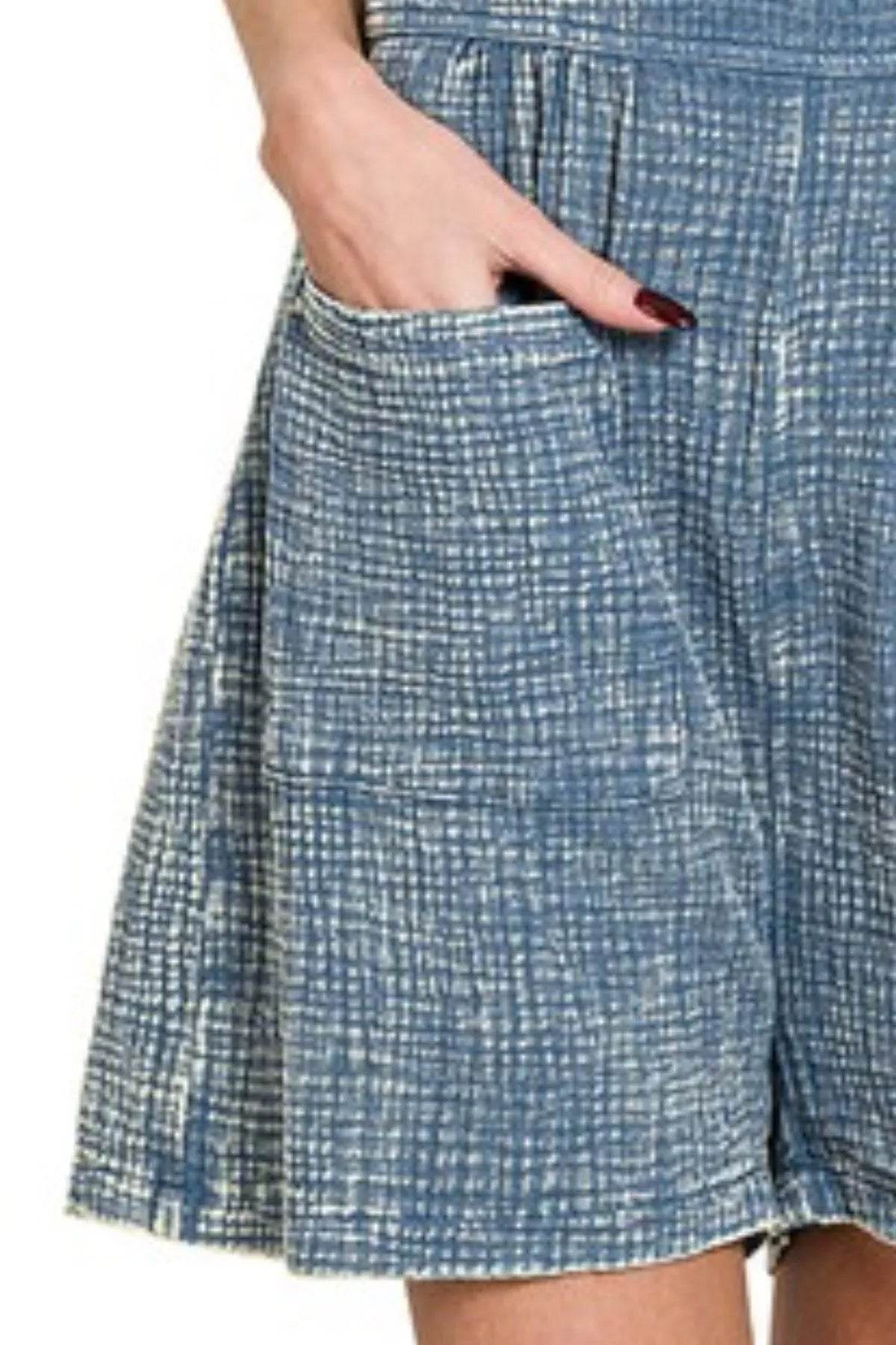 Zenana Woven Double Gauze Acid Washed Romper - Shop Style & More | Fresh Looks, Everyday Deals & Free Shipping