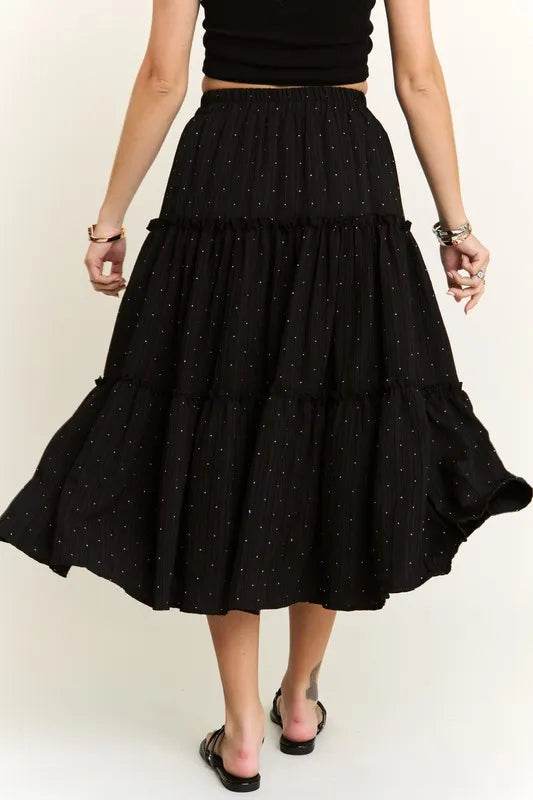 ADORA Rhinestone Accent Tiered Skirt - Shop Style & More | Fresh Looks, Everyday Deals & Free Shipping