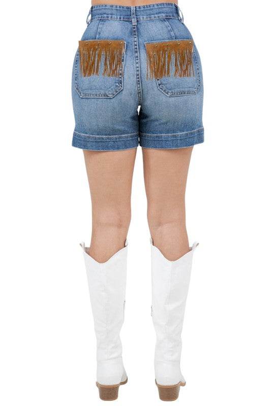 Willow Fringe Short Medium Wash - Shop Style & More | Fresh Looks, Everyday Deals & Free Shipping