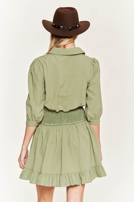 Eyelet detail 3/4 sleeve shortdress PLUS JBJ1091P - Shop Style & More | Fresh Looks, Everyday Deals & Free Shipping