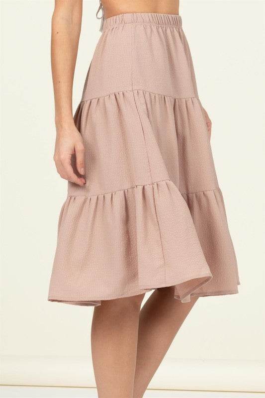 Call It a Day Tiered Midi Skirt - Shop Style & More | Fresh Looks, Everyday Deals & Free Shipping