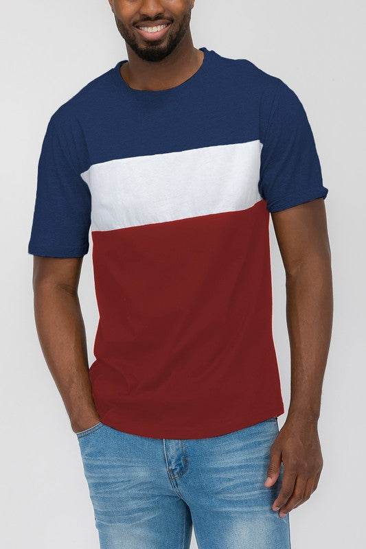 COLOR BLOCK SHORT SLEEVE TSHIRT - Shop Style & More | Fresh Looks, Everyday Deals & Free Shipping