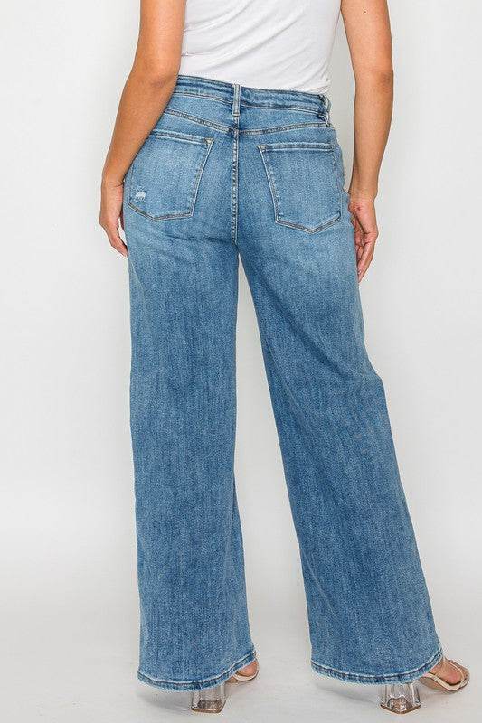 bytos Full Size High Rise Wide Leg Jeans with Pockets - Shop Style & More | Fresh Looks, Everyday Deals & Free Shipping