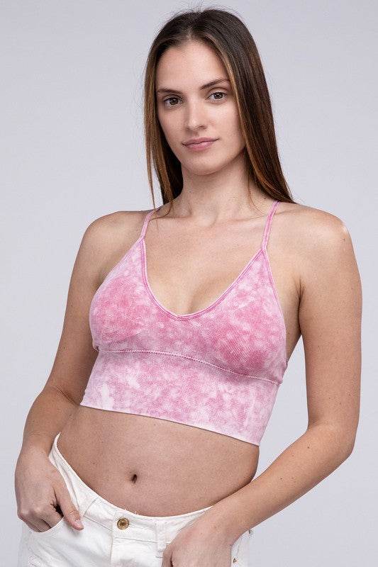 Washed Ribbed Bra Padded Tank Top - Shop Style & More | Fresh Looks, Everyday Deals & Free Shipping