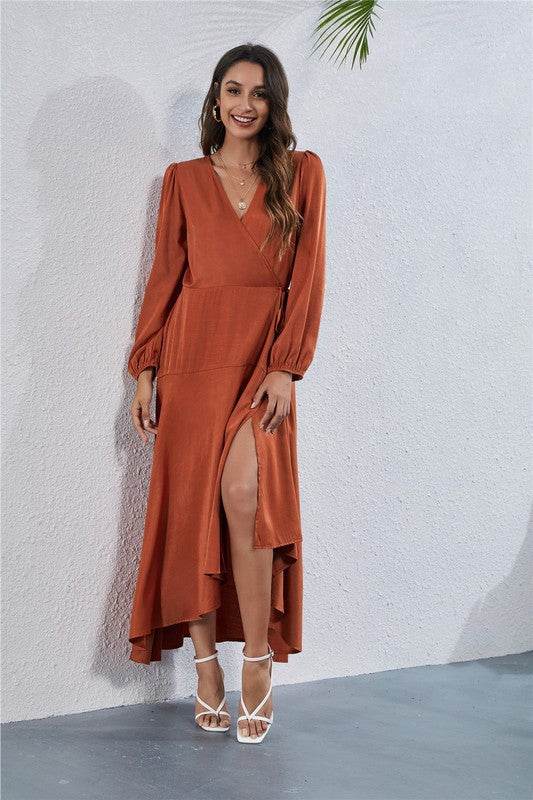 Women's V Neck Long Sleeve Maxi Dress - Shop Style & More | Fresh Looks, Everyday Deals & Free Shipping