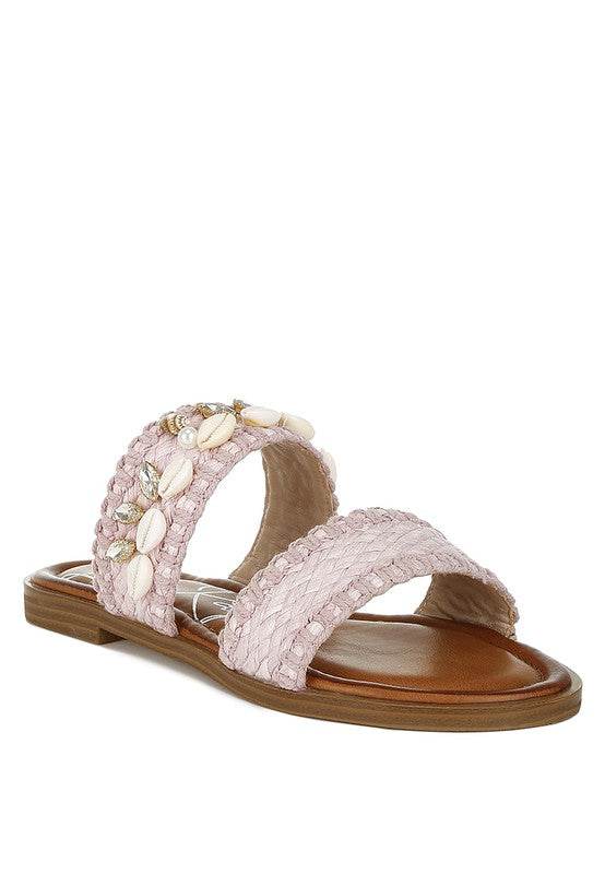 Shellfish Raffia Slip On Sandals - Shop Style & More | Fresh Looks, Everyday Deals & Free Shipping