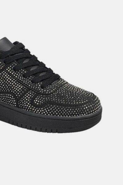 Forever Link Rhinestone Platform Flat Sneakers - Shop Style & More | Fresh Looks, Everyday Deals & Free Shipping