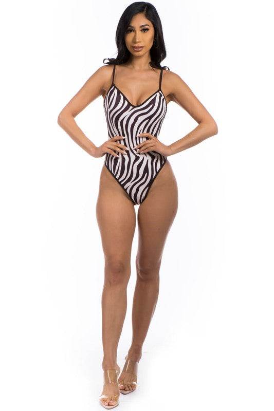 ONE-PIECE ZEBRA PRINT BATHING SUIT - Shop Style & More | Fresh Looks, Everyday Deals & Free Shipping