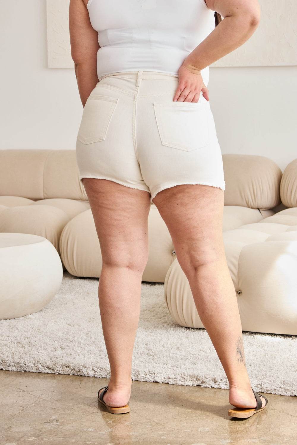 RFM Full Size Tummy Control High Waist Denim Shorts - Shop Style & More | Fresh Looks, Everyday Deals & Free Shipping