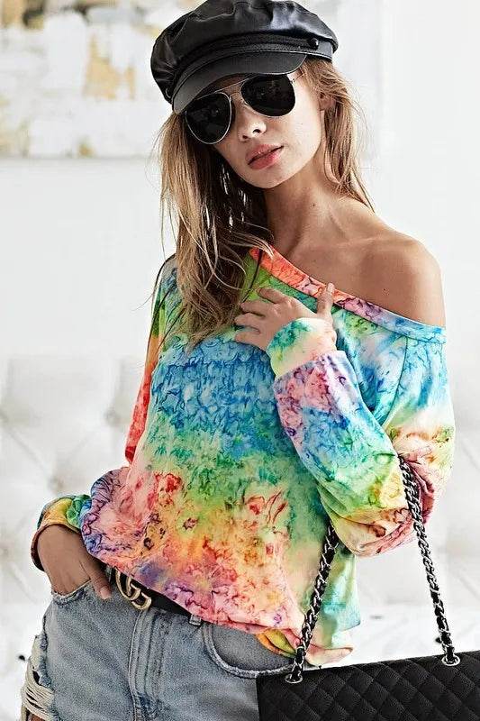 BiBi Tie Dye Soft Knit Jersey T-Shirt - Shop Style & More | Fresh Looks, Everyday Deals & Free Shipping