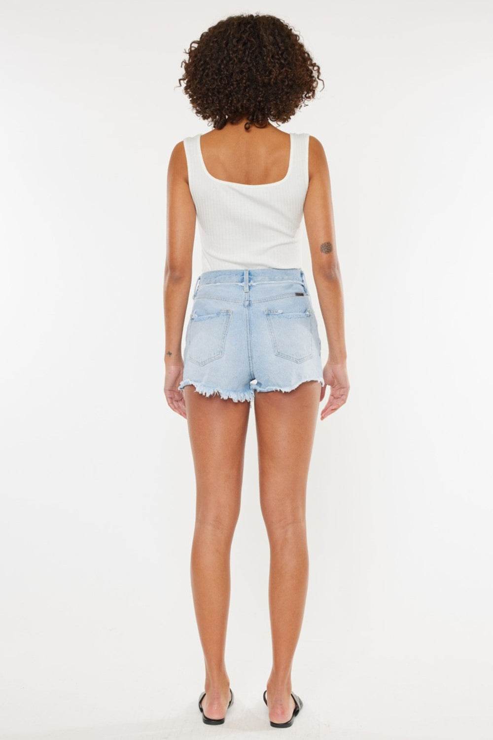 Kancan Distressed Button Fly Denim Shorts - Shop Style & More | Fresh Looks, Everyday Deals & Free Shipping