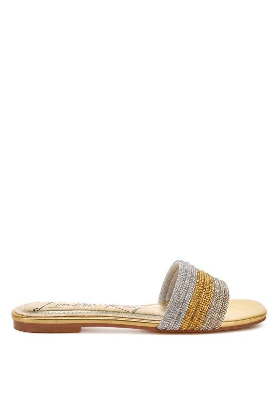 Chrisy Rhinestone Strap Slip On Flats - Shop Style & More | Fresh Looks, Everyday Deals & Free Shipping