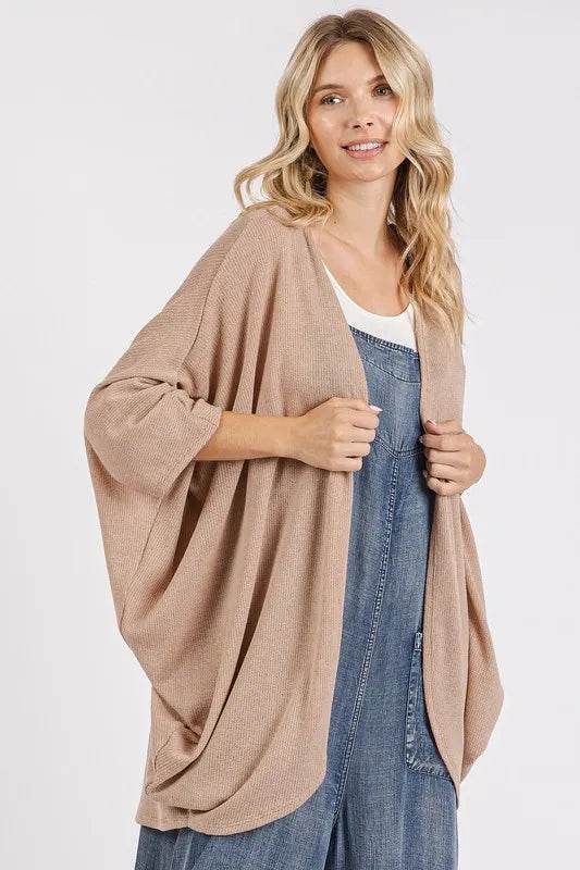 Mittoshop Open Front Batwing Sleeve Cardigan - Shop Style & More | Fresh Looks, Everyday Deals & Free Shipping
