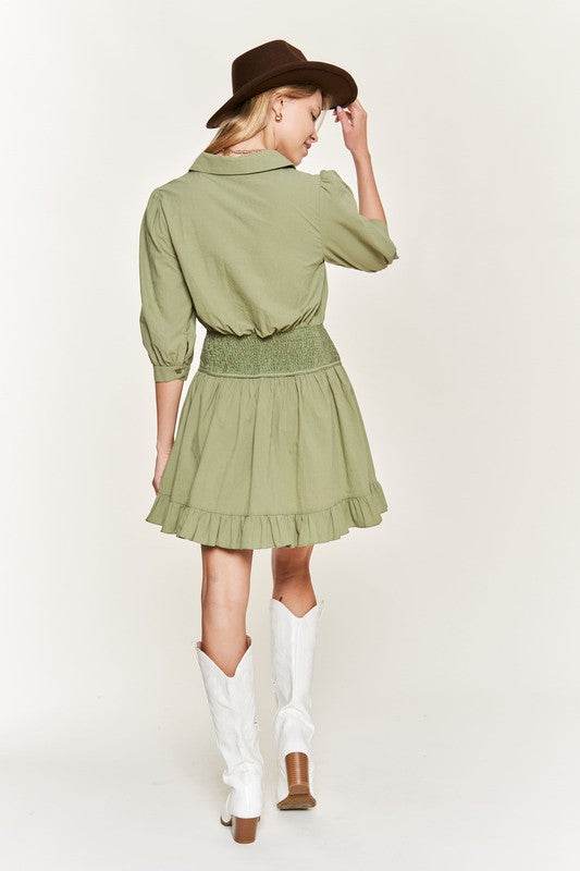 Eyelet detail 3/4 sleeve shortdress PLUS JBJ1091P - Shop Style & More | Fresh Looks, Everyday Deals & Free Shipping