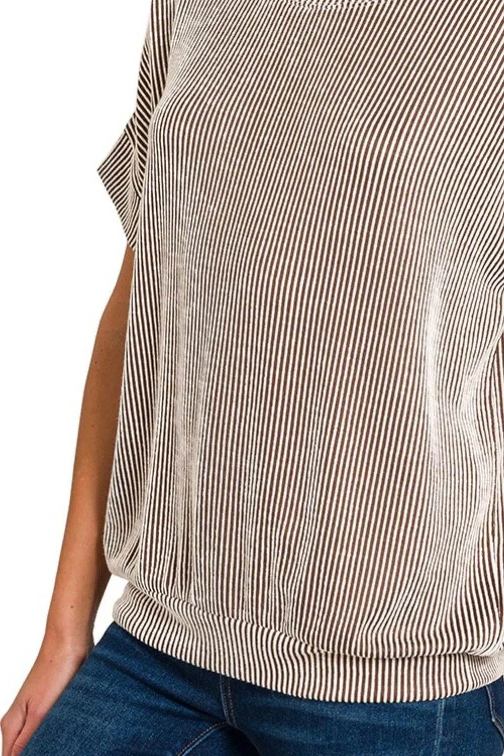 Zenana Corded Rib Short Sleeve T-Shirt - Shop Style & More | Fresh Looks, Everyday Deals & Free Shipping