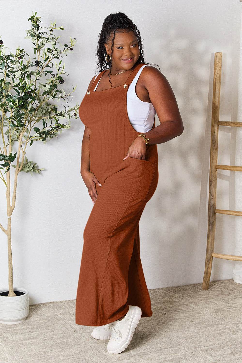 Double Take Full Size Wide Strap Overall with Pockets - Shop Style & More | Fresh Looks, Everyday Deals & Free Shipping