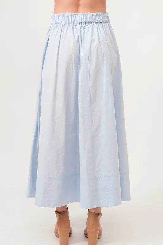 And The Why A-line Flowing Elastic Back Midi Skirt - Shop Style & More | Fresh Looks, Everyday Deals & Free Shipping