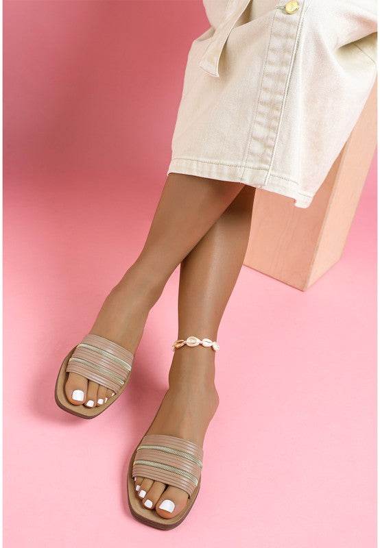 Zosaya Faux Zipper Detail Slip Ons - Shop Style & More | Fresh Looks, Everyday Deals & Free Shipping