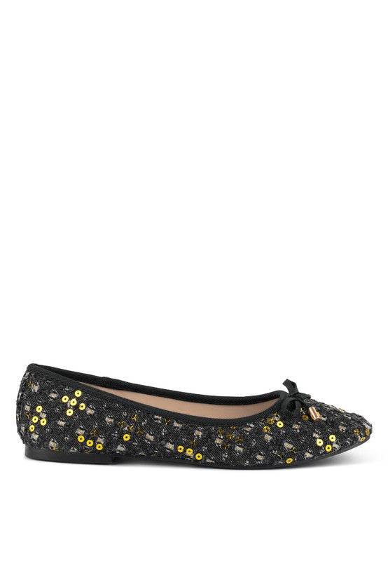 Florent Sequin Flat Bow Ballerinas - Shop Style & More | Fresh Looks, Everyday Deals & Free Shipping
