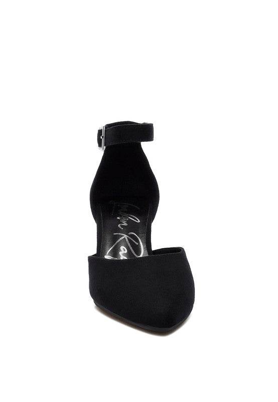 Rozita Microfiber Block Heel Sandals - Shop Style & More | Fresh Looks, Everyday Deals & Free Shipping