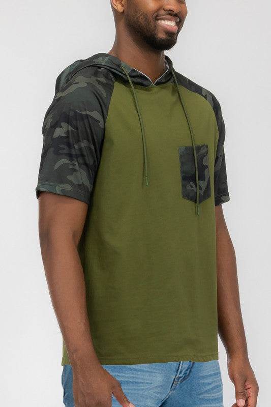 SHORT SLEEVE CAMO COLOR BLOCK - Shop Style & More | Fresh Looks, Everyday Deals & Free Shipping