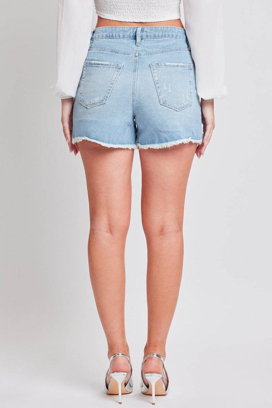 YMI Jeanswear Distressed Frayed Hem Denim Shorts - Shop Style & More | Fresh Looks, Everyday Deals & Free Shipping