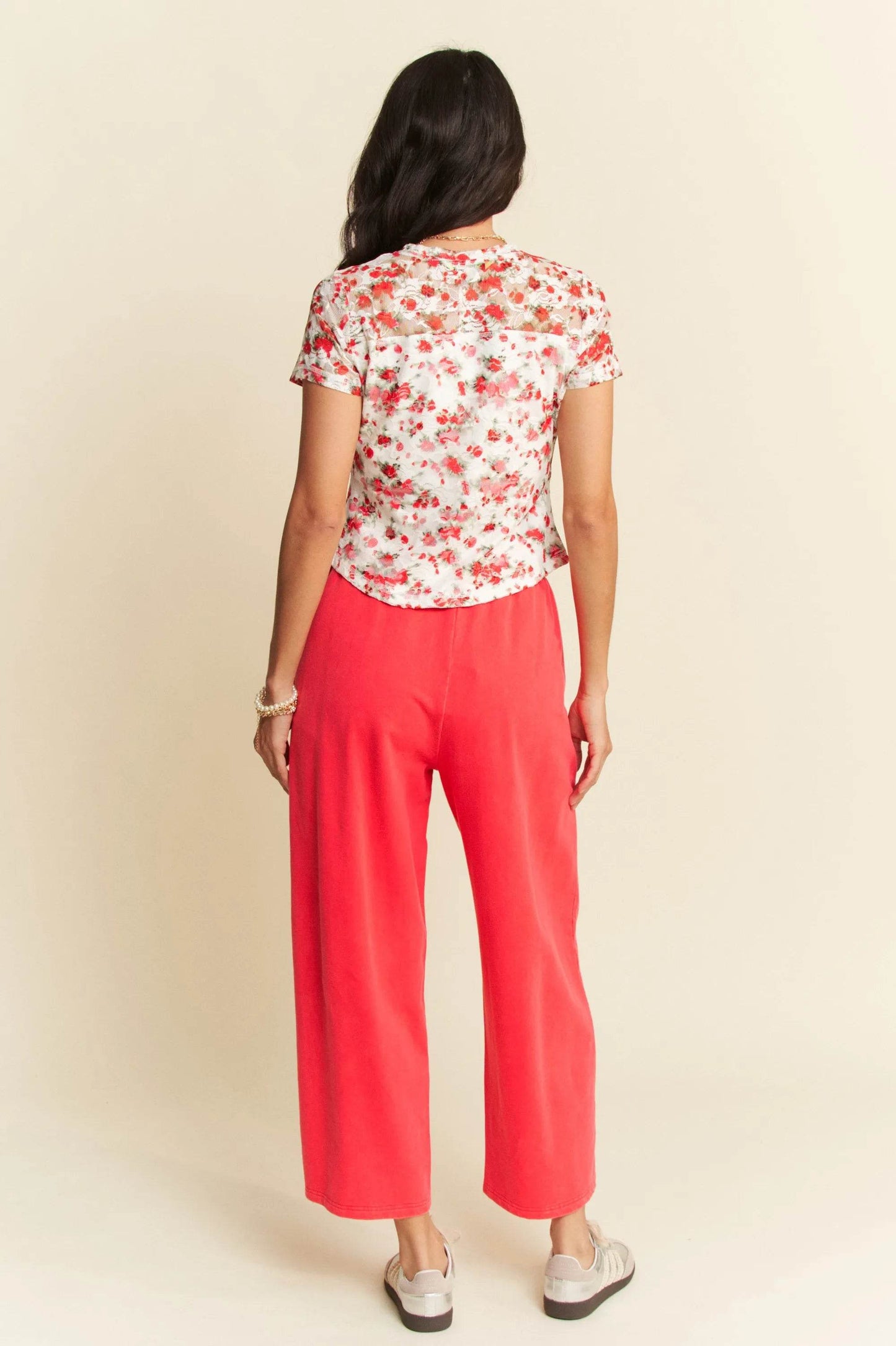Davi & Dani Ribbon Short Sleeve Layered Mesh Top - Shop Style & More | Fresh Looks, Everyday Deals & Free Shipping