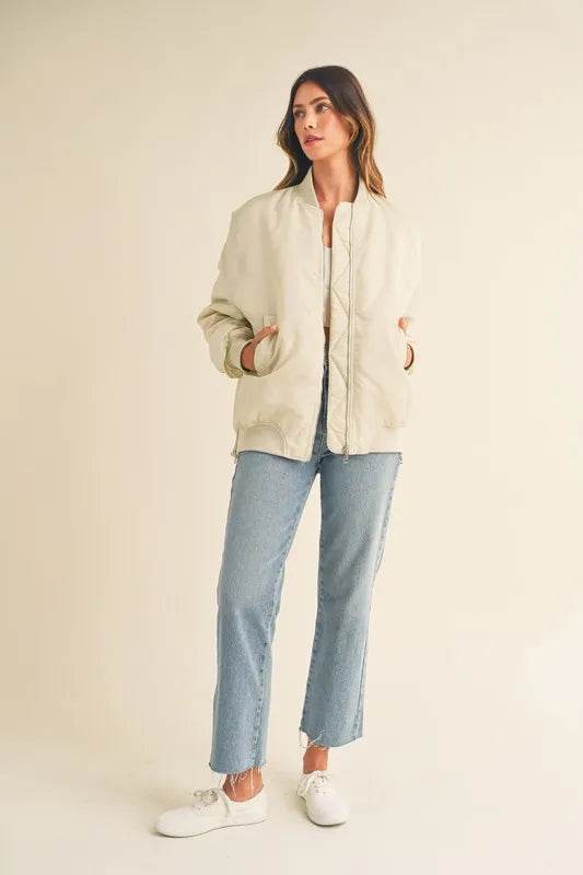 MABLE Back Ruched Utiltiy Bomber Jacket - Shop Style & More | Fresh Looks, Everyday Deals & Free Shipping