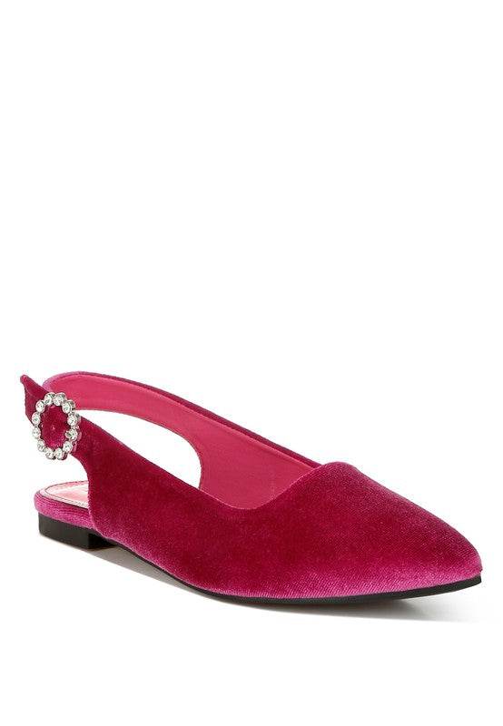 Dolan Velvet Slingback Flat Sandals - Shop Style & More | Fresh Looks, Everyday Deals & Free Shipping