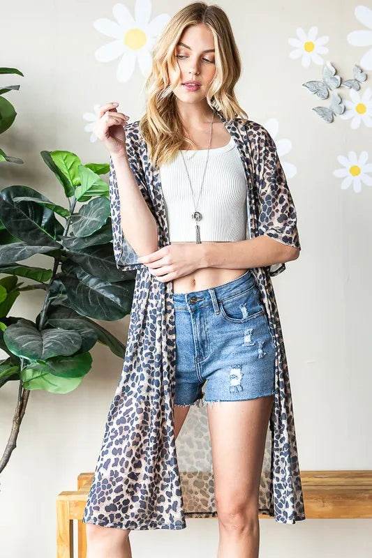 Heimish Full Size Leopard Open Front Cardigan Plus Size - Shop Style & More | Fresh Looks, Everyday Deals & Free Shipping