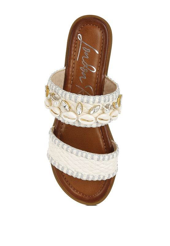 Shellfish Raffia Slip On Sandals - Shop Style & More | Fresh Looks, Everyday Deals & Free Shipping