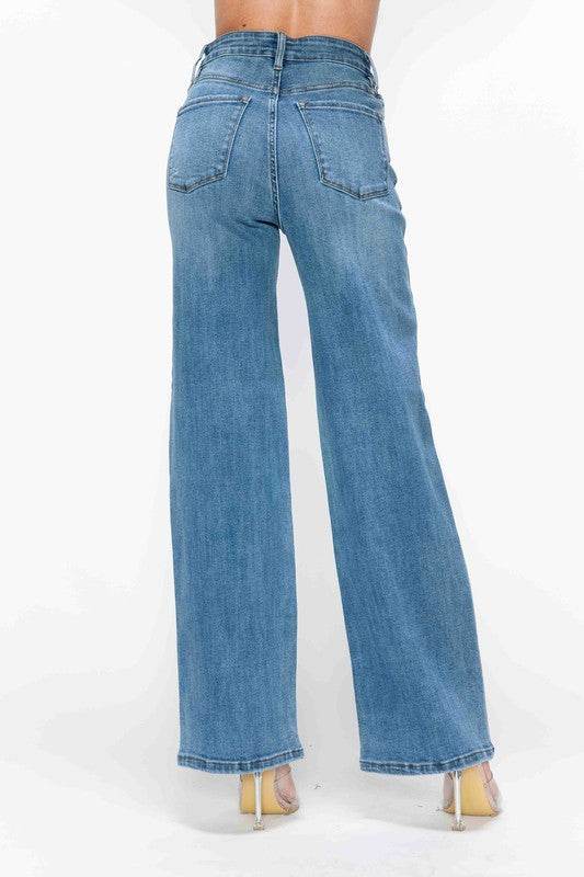 bytos Full Size High Rise Wide Leg Jeans with Pockets - Shop Style & More | Fresh Looks, Everyday Deals & Free Shipping