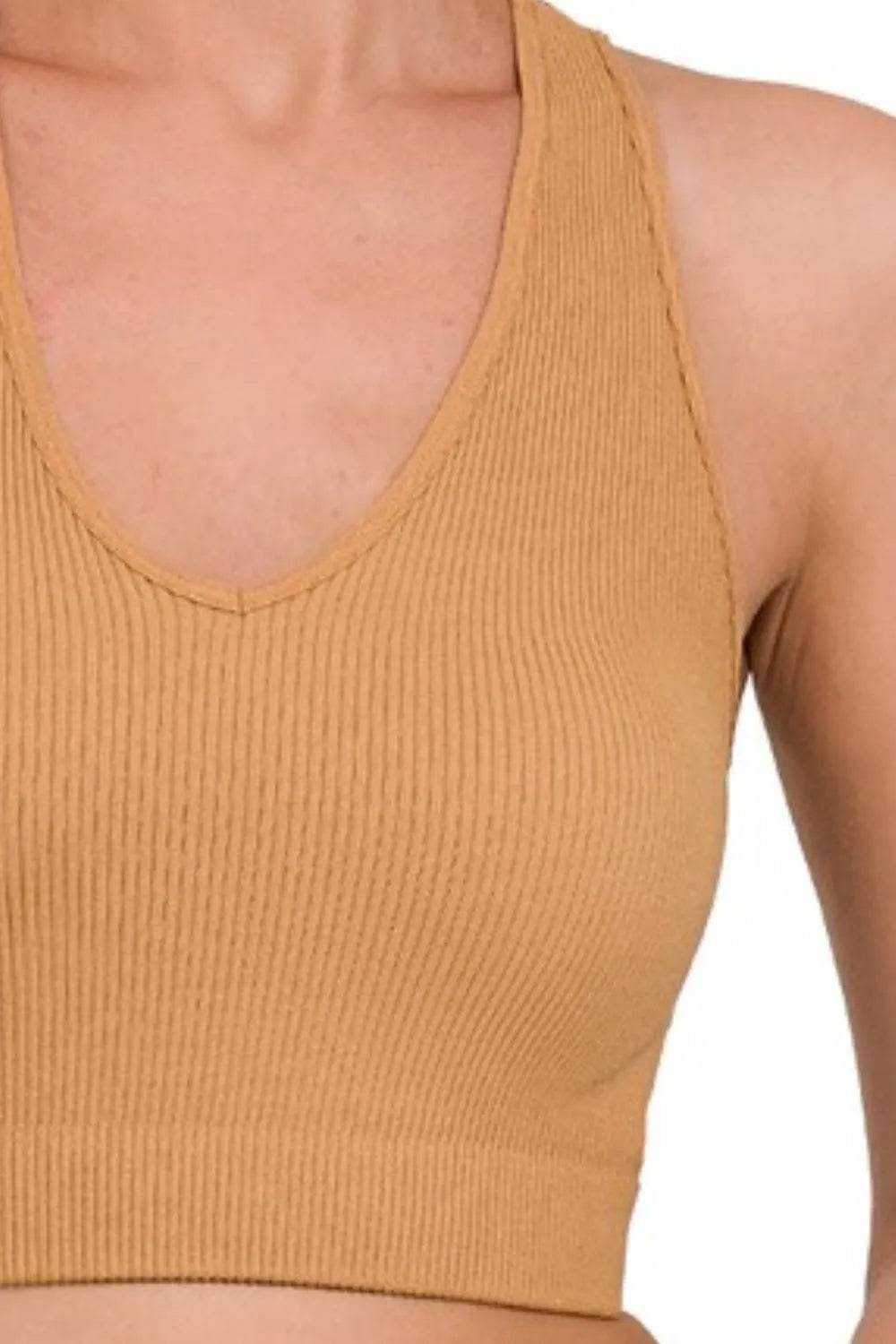 Zenana Seamless Ribbed Cropped Racerback Tank Top - Shop Style & More | Fresh Looks, Everyday Deals & Free Shipping