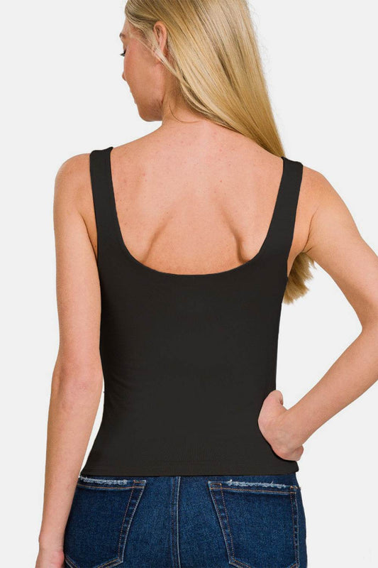 Zenana Double Layer Round Neck Tank - Shop Style & More | Fresh Looks, Everyday Deals & Free Shipping