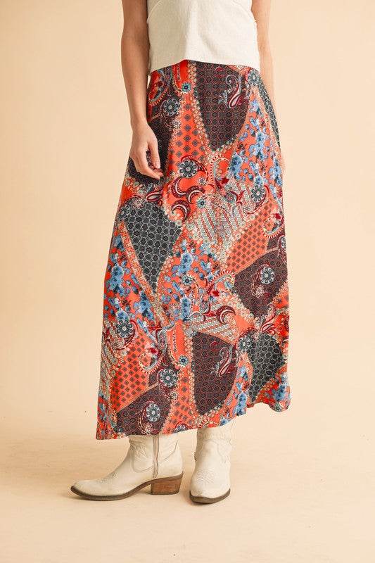Aemi + Co Printed Maxi Skirt - Shop Style & More | Fresh Looks, Everyday Deals & Free Shipping