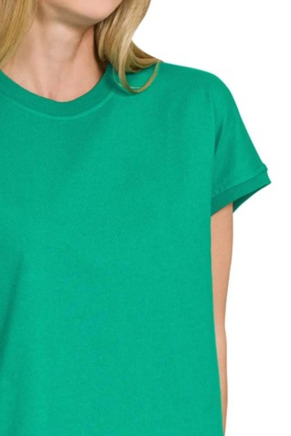 Zenana Premium Cotton Relaxed Crop Tee - Shop Style & More | Fresh Looks, Everyday Deals & Free Shipping